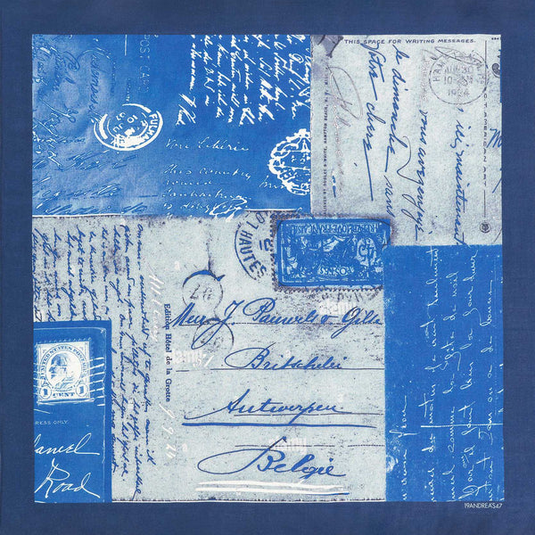 Echarpe 19 andrea's 47 8612 Postcards Navy