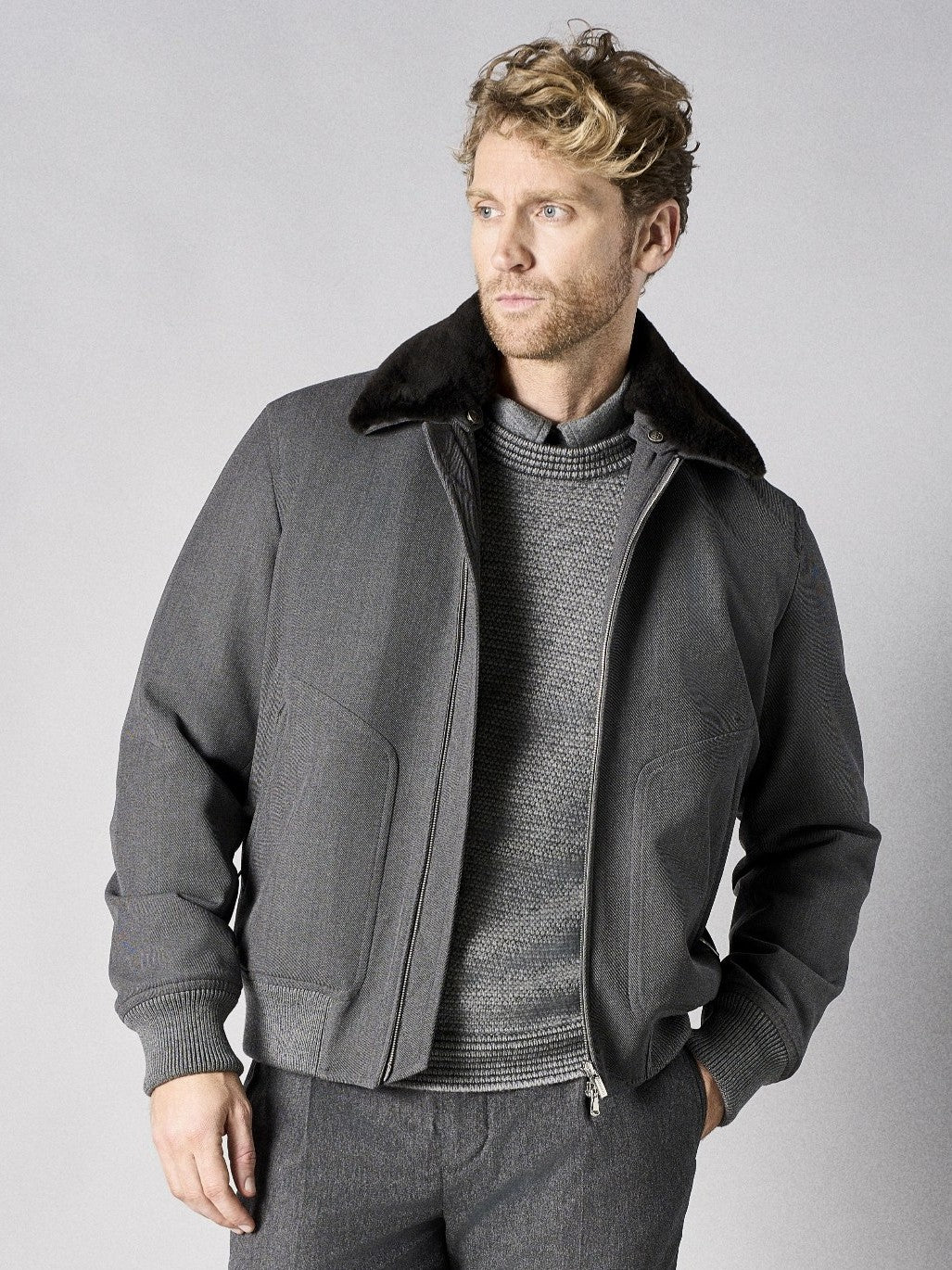 Blouson Cortigiani 1A8608 100 gris