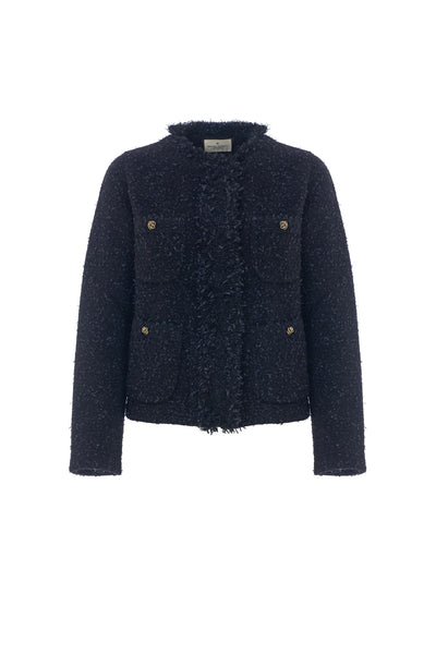 Veste Bruno Manetti N2G120 V000 noir mouchetée bleu