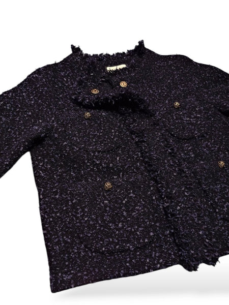 Veste Bruno Manetti N2G120 V000 noir mouchetée bleu