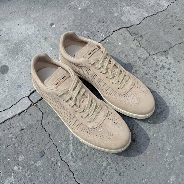 Sneakers Kiton veau velours perforées 06 Rope