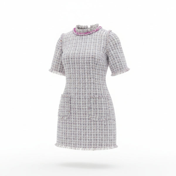 Robe KAMU CWDR24S04 Tweed White purple