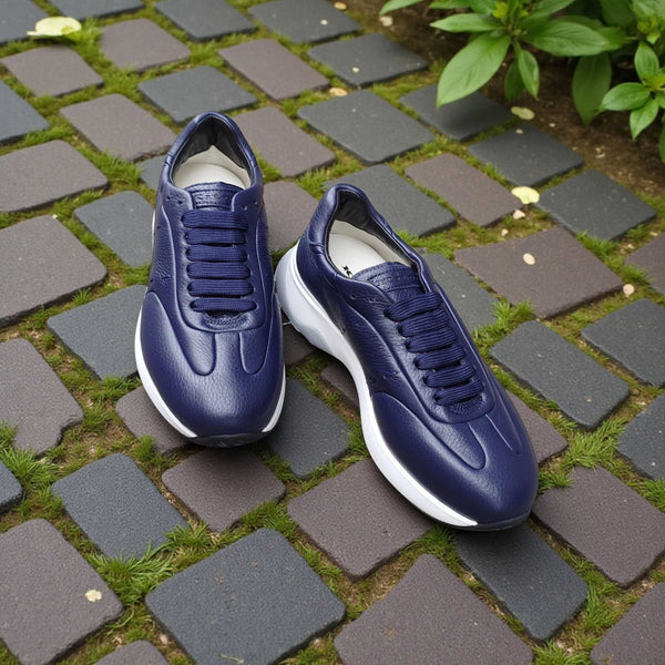 Sneakers Kiton A374 Deerskin Blue