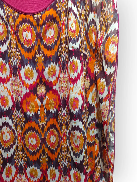 Robe La Fée Maraboutée W7298 motifs africains orangés