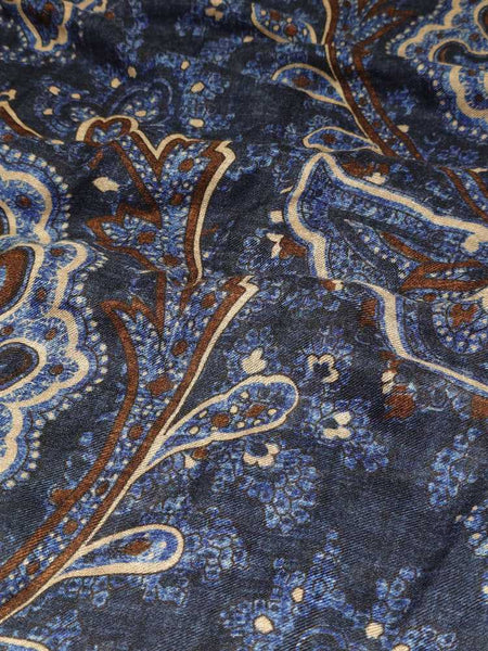 Echarpe Kiton USCIA Bleu brun beige