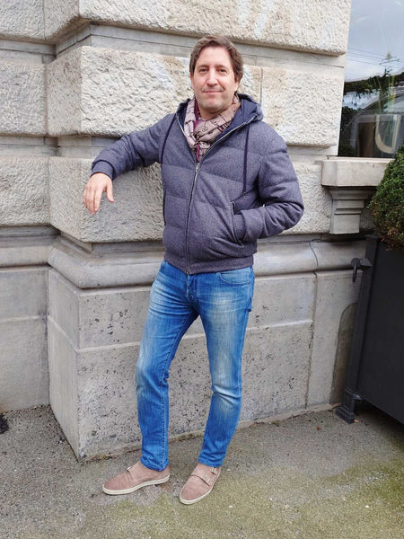 Doudoune Cortigiani 1A8606 300 Bleu grise