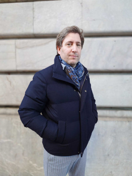 Doudoune Cortigiani 3A8623 300E Bleu marine