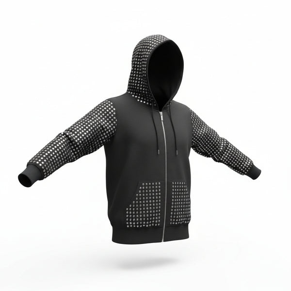 Jaquette Quantum Courage QC Rhinestones Noir