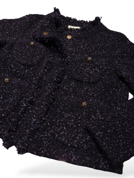 Veste Bruno Manetti N2G120 V000 noir mouchetée bleu