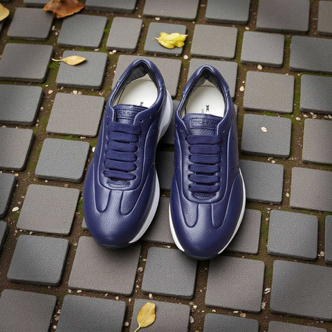 Sneakers Kiton A374 Deerskin Blue