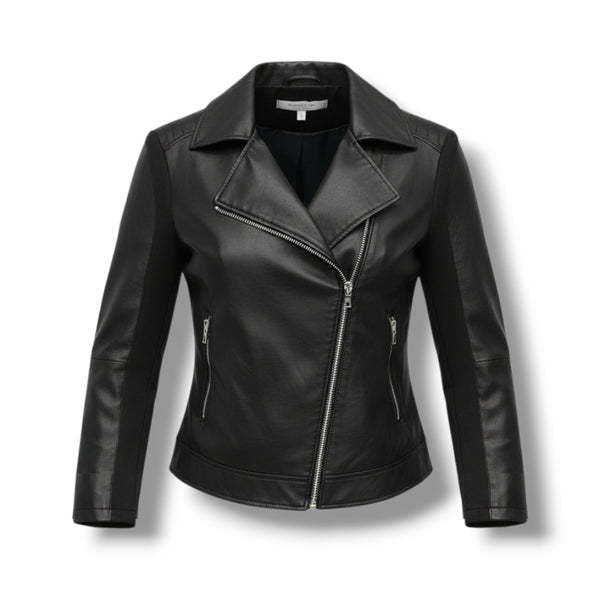 Blouson cuir La Fée Maraboutée FB5243 Noir