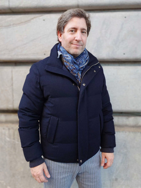 Doudoune Cortigiani 3A8623 300E Bleu marine