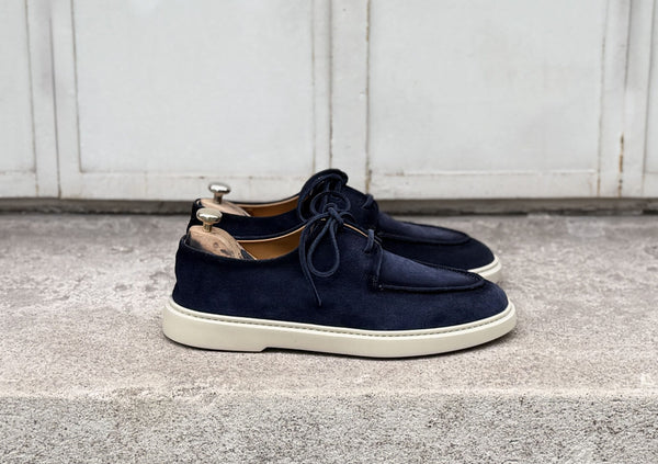 Derby-Sneaker Caulaincourt Bonelli Marine patiniert