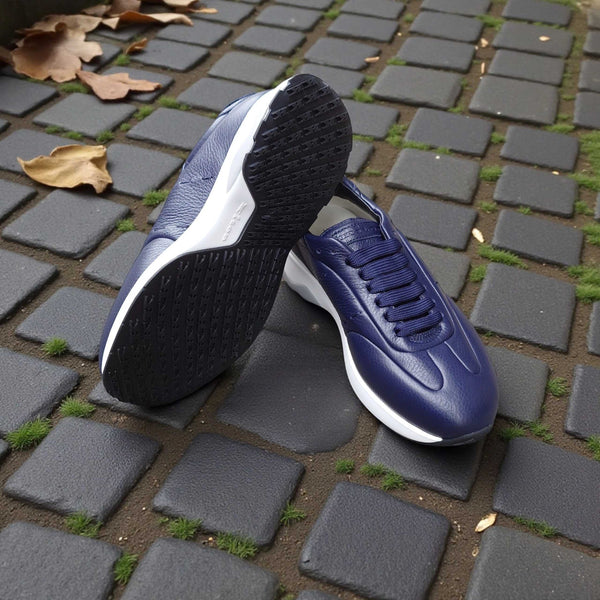 Sneakers Kiton A374 Deerskin Blue