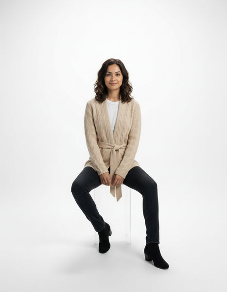 Jaquette maille Nice Connexion sable