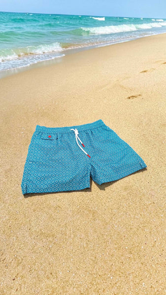 Maillot de bain Kiton losanges verde