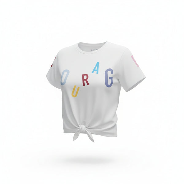 T-shirt Quantum Courage PRINTED COURAGE Blanc