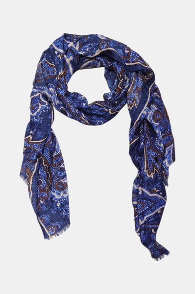 Echarpe Kiton USCIA Bleu brun beige