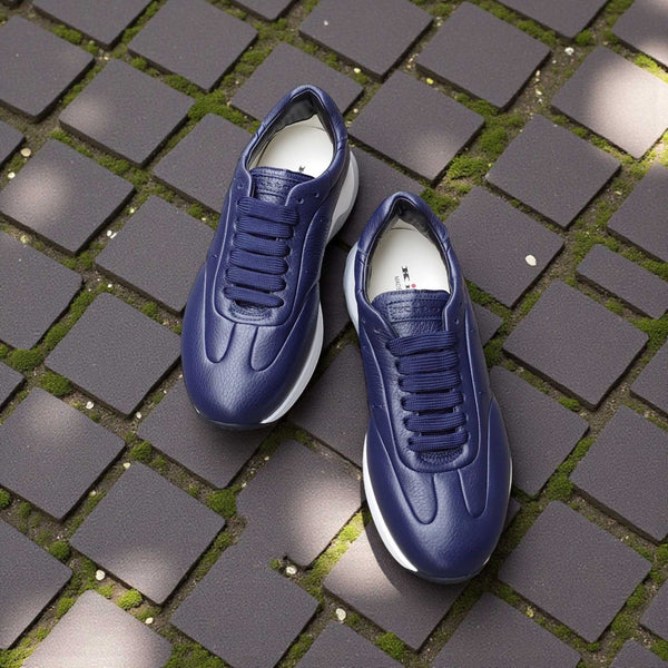 Sneakers Kiton A374 Deerskin Blue