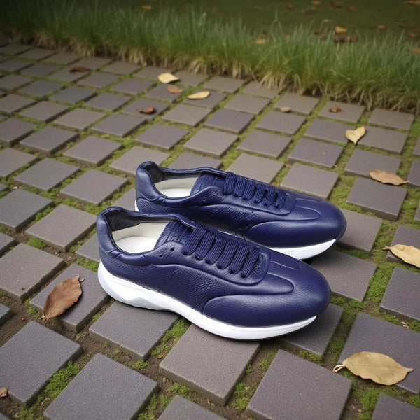 Sneakers Kiton A374 Deerskin Blue