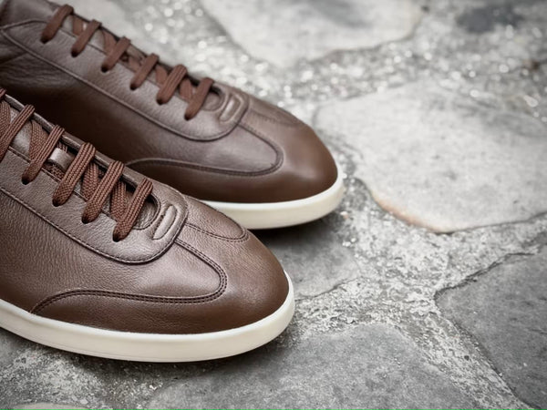 Sneakers Caulaincourt Mirazur Hazelnut grainé
