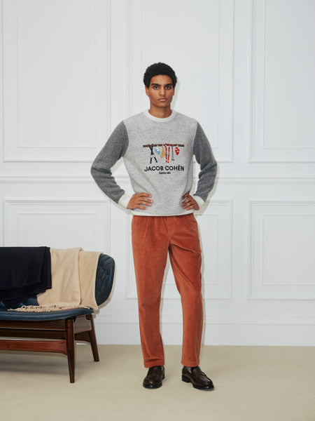 Pullover Jacob Cohën JUR_SG012 001 X0017 FL col A622 gris