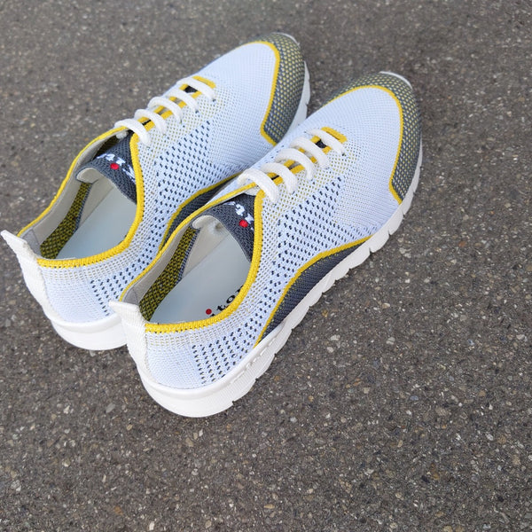 Sneakers Kiton FIT grey/white/yellow