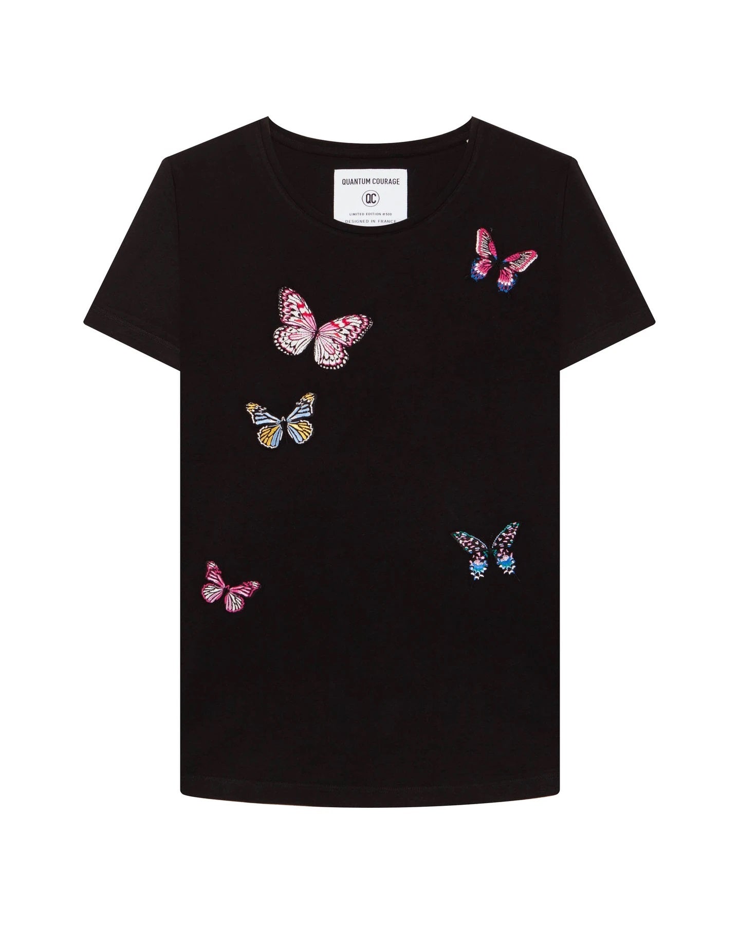 T-shirt Quantum Courage BUTTERFLY MADNESS noir