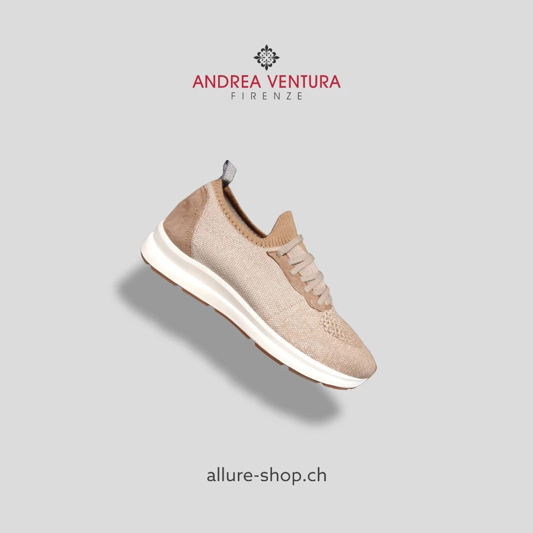Sneakers Andrea Ventura Mélange beige